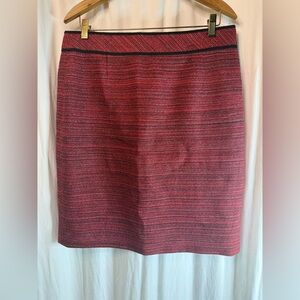 Classiques Entier Red and Black Pencil Skirt